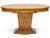 Biedermeyer Dining Table With One Leaf and Six Matching Dining Chairs With Blue Upholstery For Sale - Image 4 of 16