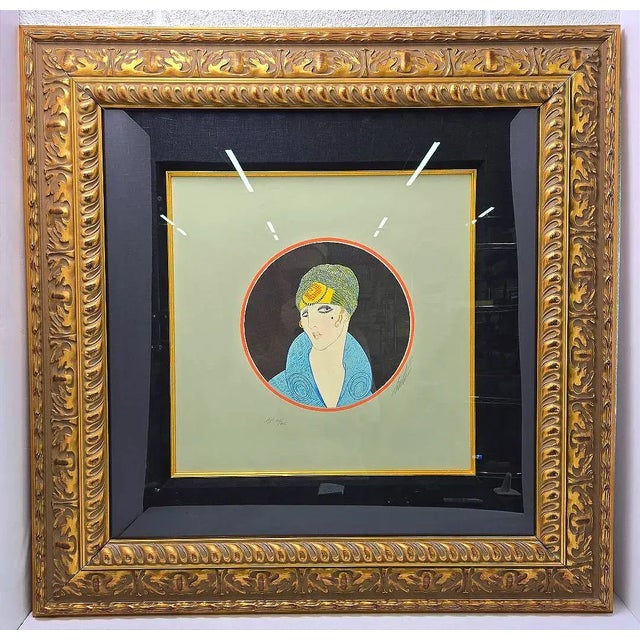 This pair of hand-signed Erté serigraphs from the 1979 Turban Suite—"Yellow Turban" (rare Artist's Proof AP 60/60) and...