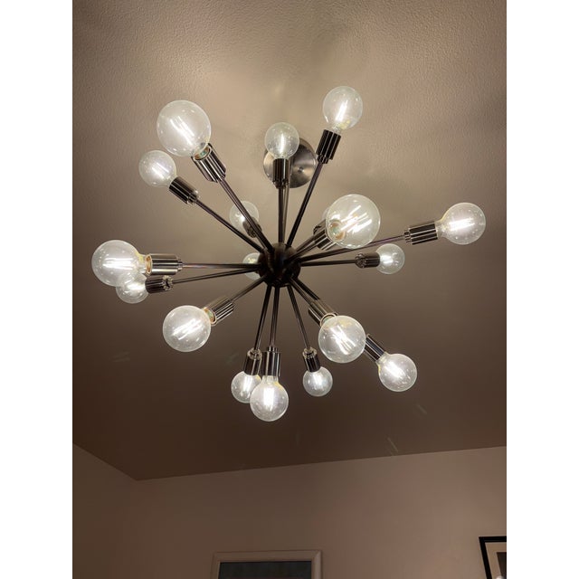 Sputnik Studio 18-Light Classic Mid-Century Modern Sputnik Chandelier For Sale - Image 4 of 5