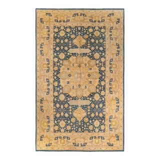 Mogul, One-of-a-Kind Hand-Knotted Area Rug - Blue, 9' 3" x 15' 1" For Sale