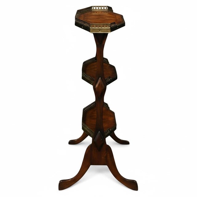 Traditional Theodore Alexander for Hickory Chair Regency Style Tiered Butler’s Side Table For Sale - Image 3 of 6