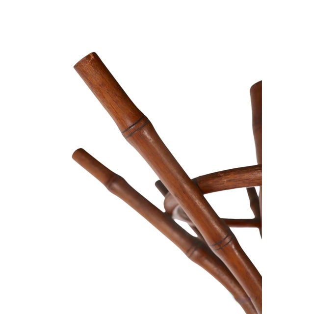 Victorian Coat Tree Rack in Faux Bamboo For Sale In New York - Image 6 of 11
