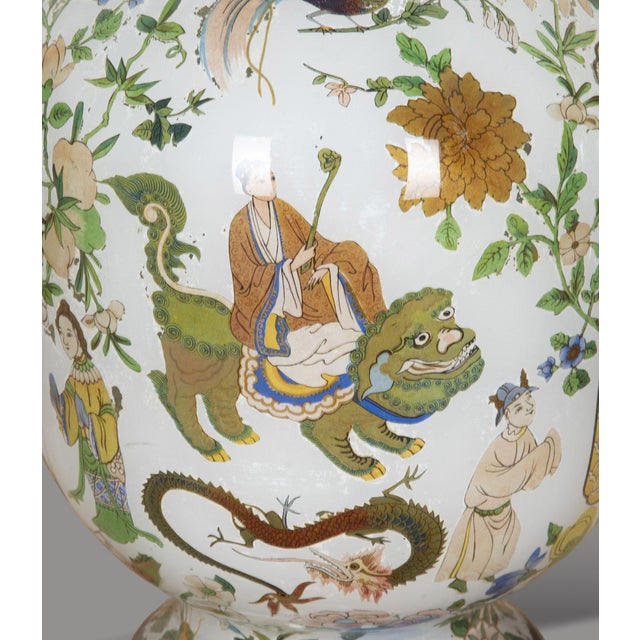 Antique English Decalcomania Vases, 1840, Set of 2 For Sale - Image 14 of 16