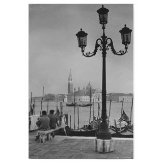 Andres, Venice: Gondolas with People, Italy, 1955, Silver Gelatin Print For Sale