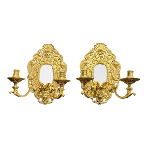 Late 19th Century Gilt Bronze Sconces - A Pair