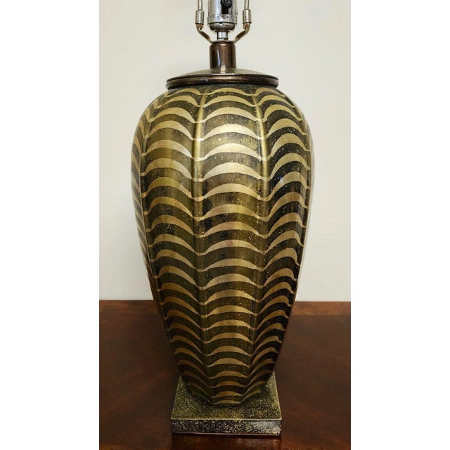 Gold Jay Spectre Dinanderie Table Lamp 1980s For Sale - Image 8 of 11