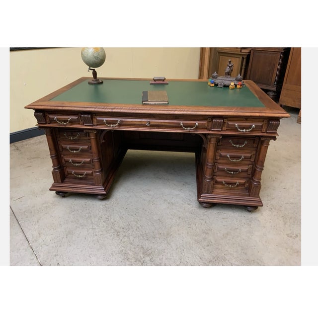 Antique Neo-Renaissance Desk, 1880 For Sale - Image 12 of 15