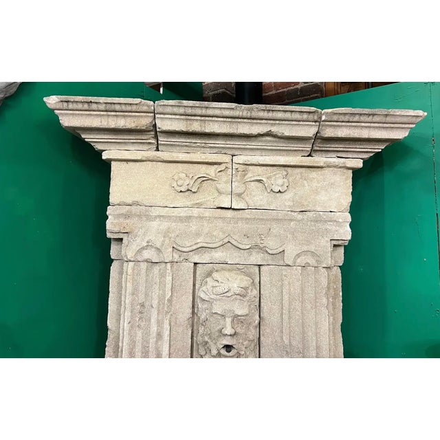 Fabulous 18th-19th Century French Carved Stone Fountain With Poseidon Bust For Sale In Richmond - Image 6 of 8