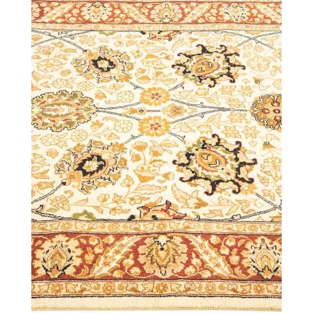 Solo Rugs Mogul, One-of-a-Kind Hand-Knotted Area Rug in Ivory, 3' 1" x 10' 7" For Sale - Image 4 of 8