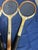 1970s Collection of Vintage Wilson and Dunlop Wooden Tennis Rackets For Sale - Image 5 of 6