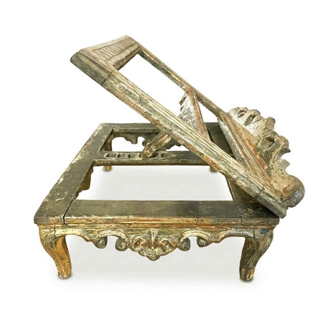 Gold Venetian Rococo Carved and Gilded Table Lectern, 1700s For Sale - Image 8 of 10