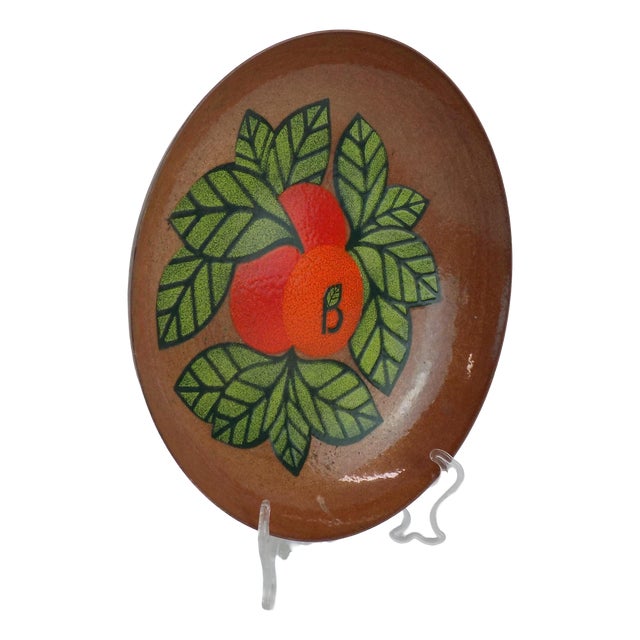 Italian Enamelled Copper Plate, 1960 For Sale