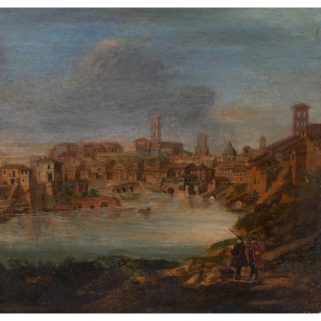 19th Century 19th C Painting of View of Venice After Gaspar Van Wittel (1653-1736) For Sale - Image 5 of 7