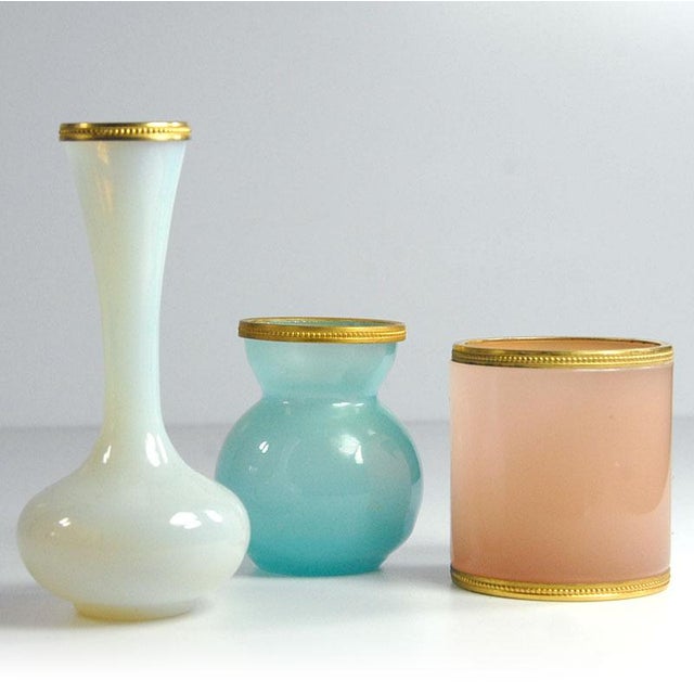 Opaline Glass Vases from Nason, 1960s, Set of 3 For Sale - Image 4 of 9