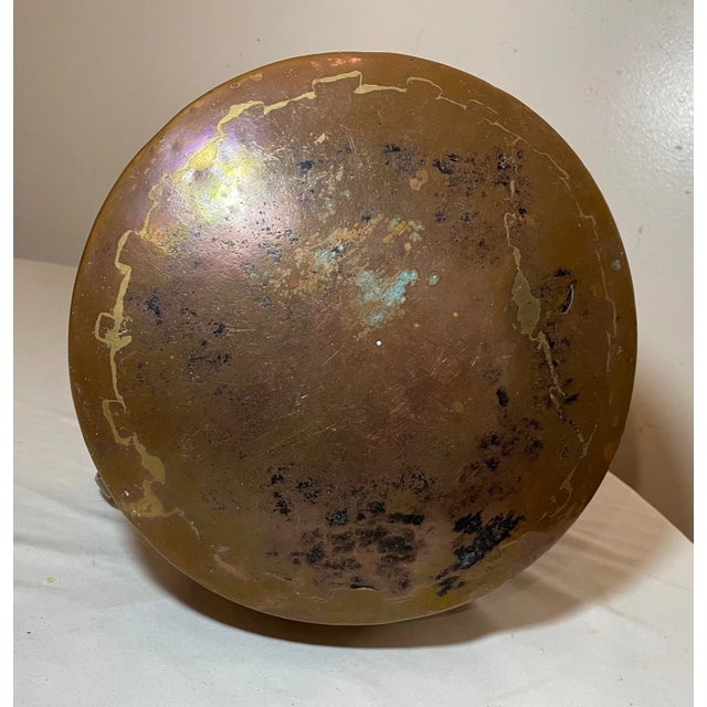 Copper Large Antique 1800's Handmade Dovetailed Thick Copper Handle Cooking Pot Jug For Sale - Image 8 of 11