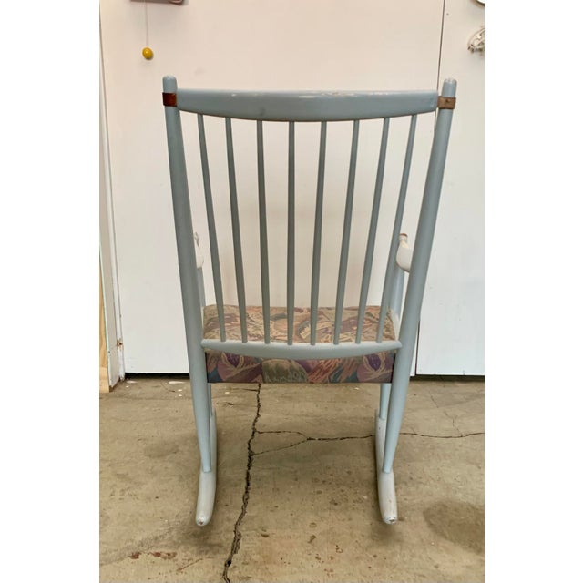 1970s. Rocking Chair Mid- Century Danish Rocking Chair in the Manner of Niels Eilersen For Sale - Image 12 of 12