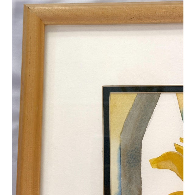 Original Signed and Framed Watercolor Painting 'Afternoon Cabernet' by Lorraine Schellinger C1990's For Sale - Image 10 of 15