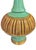 Mid-Century Modern 1960s Table Lamps in Turquoise and Gilt by Fortune Lamp Company - A Pair For Sale - Image 3 of 8