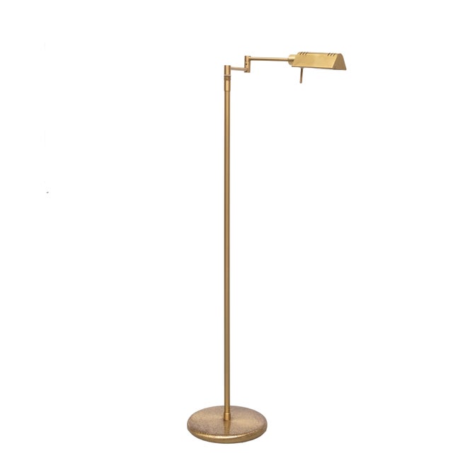 Brass Swing Arm Library Floor Lamp from Holtkoetter, Germany, 1980s For Sale - Image 11 of 11