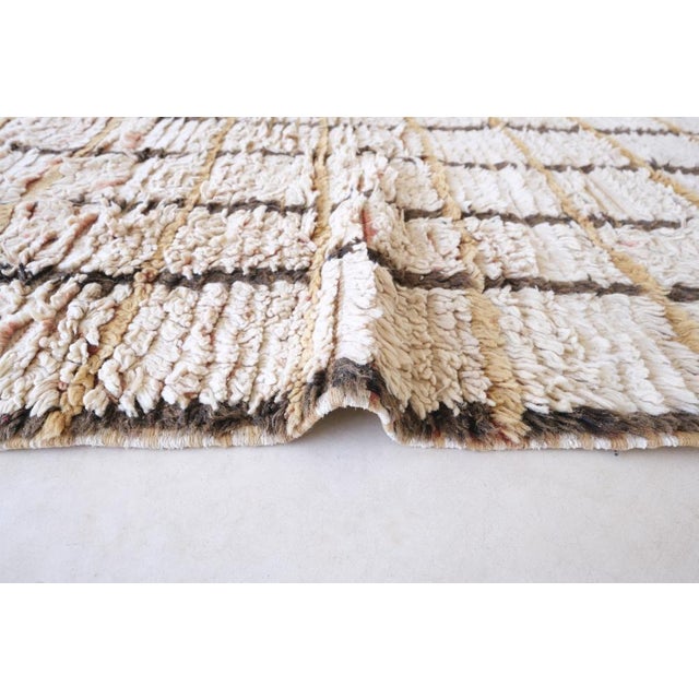 1980s 1980's Moroccan Mid Century Cream Runner Rug - 11.1 X 3 Ft For Sale - Image 5 of 8