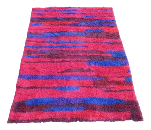 Mid-Century Long Pile Hand-Knotted Rug from Walter Mack, 1960s