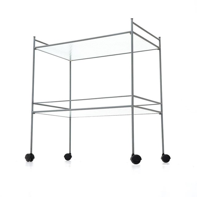 Metal and Glass Service Trolley, 1980s For Sale - Image 4 of 13