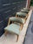 Set of 4 Custom Restoration Hardware Swedish Demi-Lune Chairs For Sale - Image 12 of 14