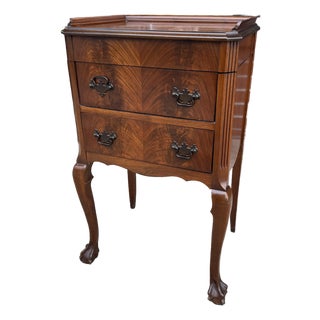 Caswell-Runyon Perfect Sewing Cabinet Burl Mahoganby Circa 1930 For Sale