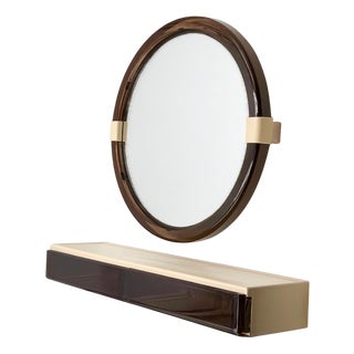 French Space Age Wall Mirror with Shelf and Drawers from Allibert, 1970s, Set of 2 For Sale