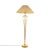 Beige German Floor Lamp in the Shape of a Whisk, Gold-Plated Brass, by Bankamp, 1970s For Sale - Image 8 of 8