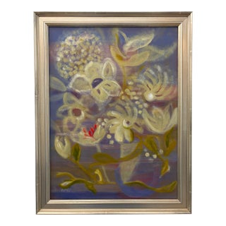 “Floral Dreams” Framed Oil on Linen by Nancy M. Vignola For Sale