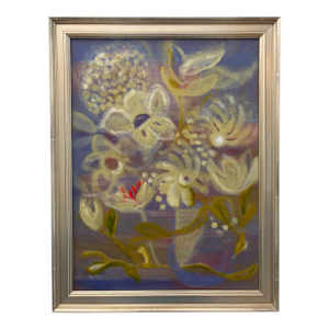 “Floral Dreams” Framed Oil on Linen by Nancy M. Vignola
