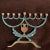 Vintage Hen Halon Israel menorah. Made of metal with unique deign. A lovely piece.