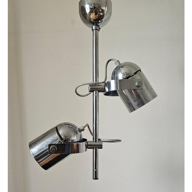 Mid-Century Ceiling Chrome Lamp from Lidokov, 1970s For Sale - Image 4 of 11