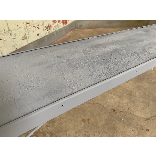 1940s Vintage Wwii u.s. Navy Steel Bench For Sale - Image 5 of 13