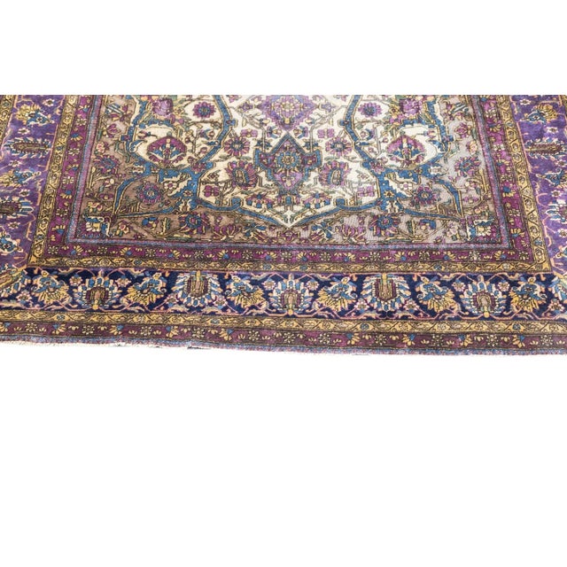 Antique Mohtasham Kashan Rug 4' x 6'10'' For Sale - Image 10 of 12