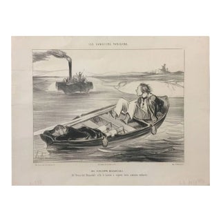 Les Canotiers Parisiens - Une Rencontre désagréable 1843 For Sale