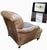 A Rare Vintage Genuine Leather Club Chair by William Alan and Ottoman Timeless Comfort: Sink into the rich history and...