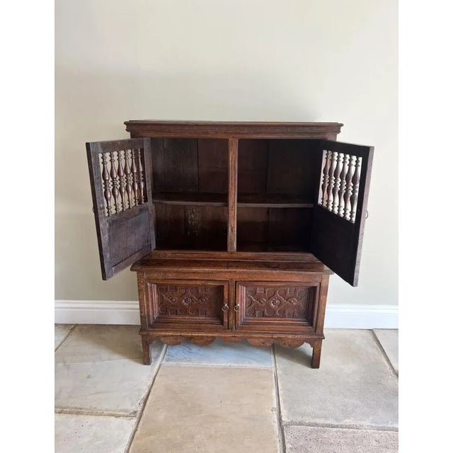 19th Century Antique Oak Food Cupboard, 1820 For Sale - Image 4 of 9