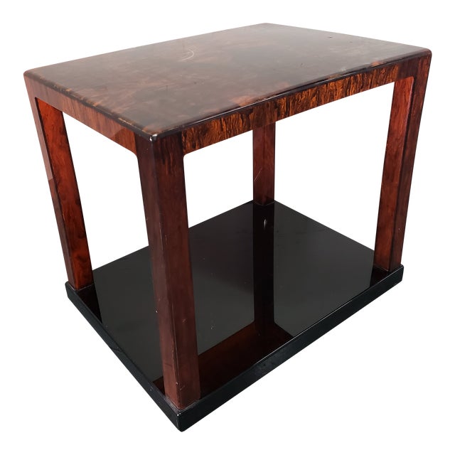 Faux Tortoise Shell Acrylic Custom Table For Sale