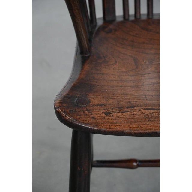 Antique 18th Century English Windsor Chair with Slatted Backrest For Sale - Image 13 of 18