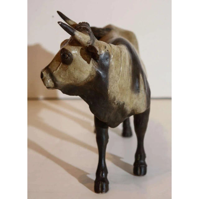 Figurative Hand-Painted 19th Century Bull Figurine For Sale - Image 3 of 7