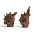 Brown Mid-20th Century Thai Ramakien-Style Terracotta Character Busts, Pair For Sale - Image 8 of 16