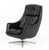 Late 20th Century Overman Black Vinyl Lounge Chair and Ottoman For Sale - Image 5 of 12