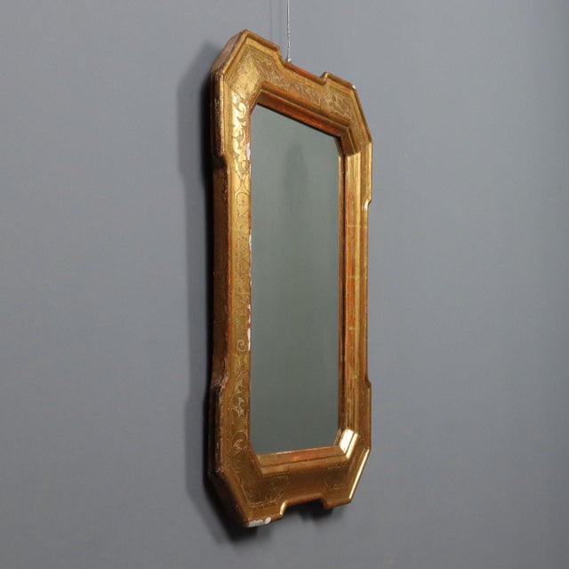 Goldenrod Antique Gilded Cabaret Mirror with Molded Frame, 1800s For Sale - Image 8 of 10