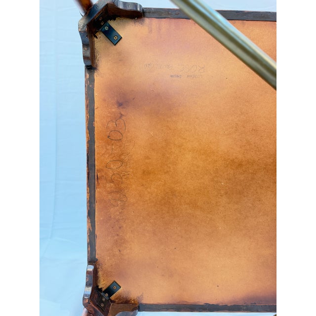Vintage Maitland-Smith Style Coffee Table With Leather-Wrapped Legs and Brass Accents For Sale - Image 14 of 15