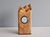 Michael Elkan Michael Elkan Signed Hand-Carved Curly Maple Burl Desk Clock With Hidden Compartment For Sale - Image 4 of 9