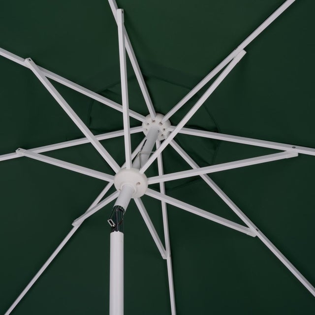 2020s Torsa 9 Ft Crank Umbrella, Green/White Pole For Sale - Image 5 of 9