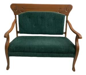 Late 19th Century Antique Carved Wooden Settee or Bench