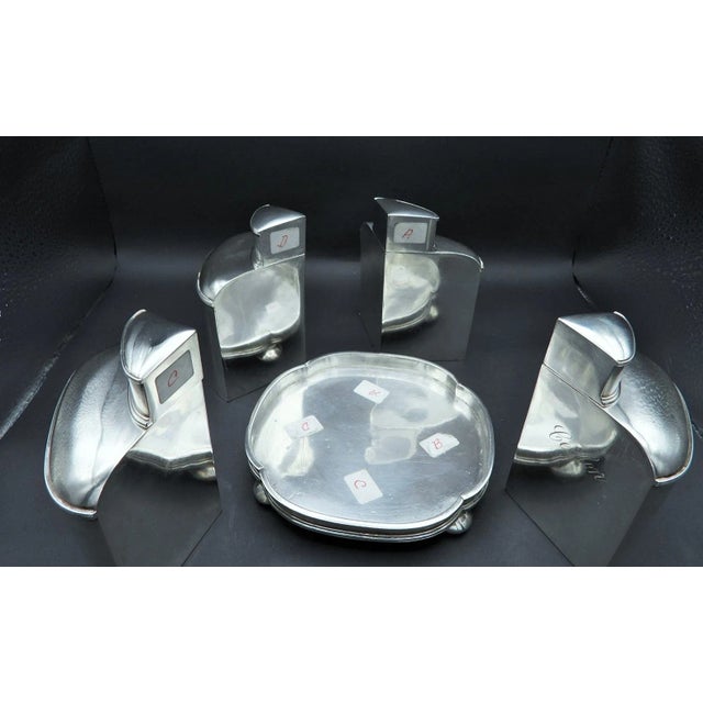 1920s Antique Hunt Diederich Silver Trompe l'Oeil Tea Caddy- 5 Piece Box For Sale In Monterey, CA - Image 6 of 13